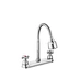 8" Dual Cross Handles Brass Kitchen Sink Faucet
